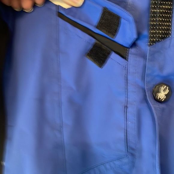 Spyder jacket ski snowboard snow zippered pockets blue gray black XXL boys - Picture 12 of 16